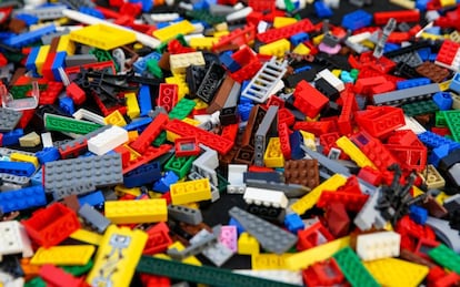 Piezas de Lego en la London Model Engineering Exhibition en Alexandra Palace, en el norte de Londres