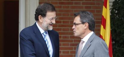 Rajoy y Mas en una reuni&oacute;n en la Moncloa, el pasado mes de Septiembre.