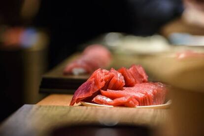 Sashimi in progress