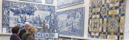 Exhibición de azulejos en Feriarte.