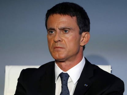 Manuel Valls, este viernes, en la presentaci&oacute;n de una campa&ntilde;a contra el yihadismo, en Par&iacute;s.