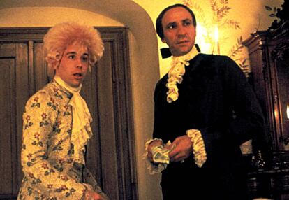 Mozart y Salieri en 'Amadeus', mezcla de odios y genialidad.