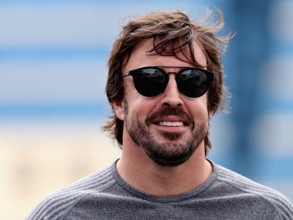 Fernando Alonso, en elk circuito de Baku.