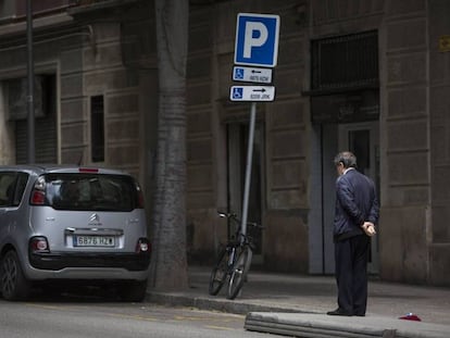 Plaza para personas con discapacidad en Barcelona. 