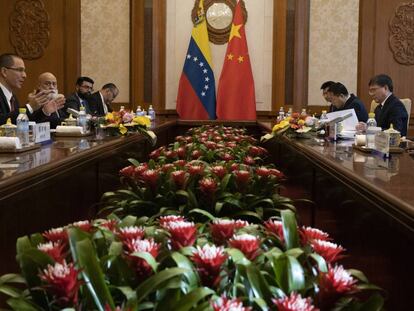 Reunión entre delegaciones china y venezolana el pasado 16 de enero.