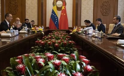 Reunión entre delegaciones china y venezolana el pasado 16 de enero.