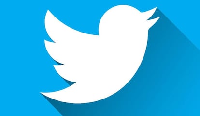 Logo de Twitter con fondo azul