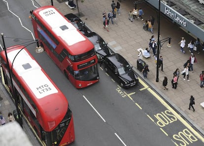 Autobuses en Londres.