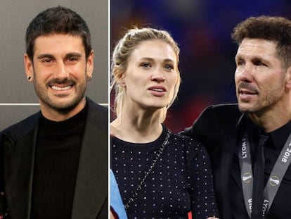 A la izquierda, Ramón Melendi y Julia Nakamatsu; a la derecha, Diego Pablo Simeone y Carla Pereyra.