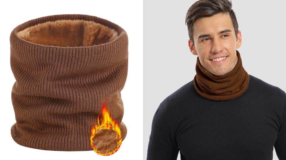 Braga de cuello tubular con forro polar.