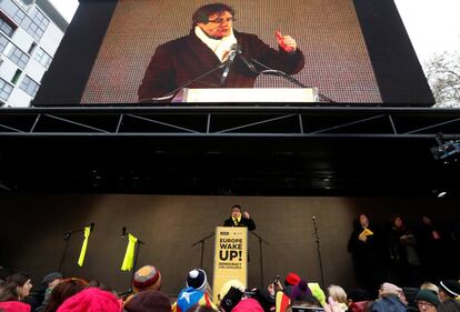 Discurso de Carles Puigdemont al finalizar la manifestacin.