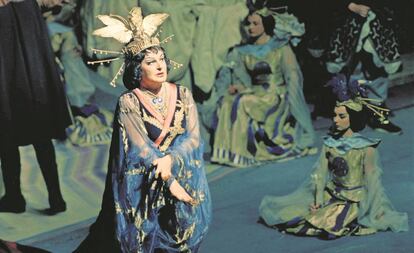 Birgit Nilsson, en Turandot, en Viena en 1961.