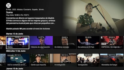 Pantalla de entrada al canal en la aplicación de Tivify