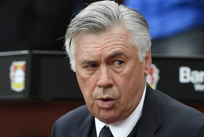 Carlo Ancelotti, en abril de 2017 en un partido de la Bundesliga.