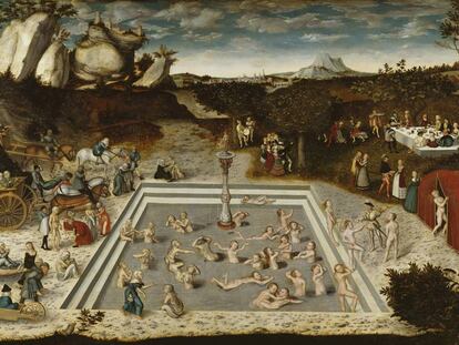 'A fonte da eterna juventude', pintura de Lucas Cranach, o Velho.