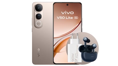 smartphone de gama media vivo V50 Lite 5G en varios colores.