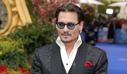 Johnny Depp durante la presentación de su última película.