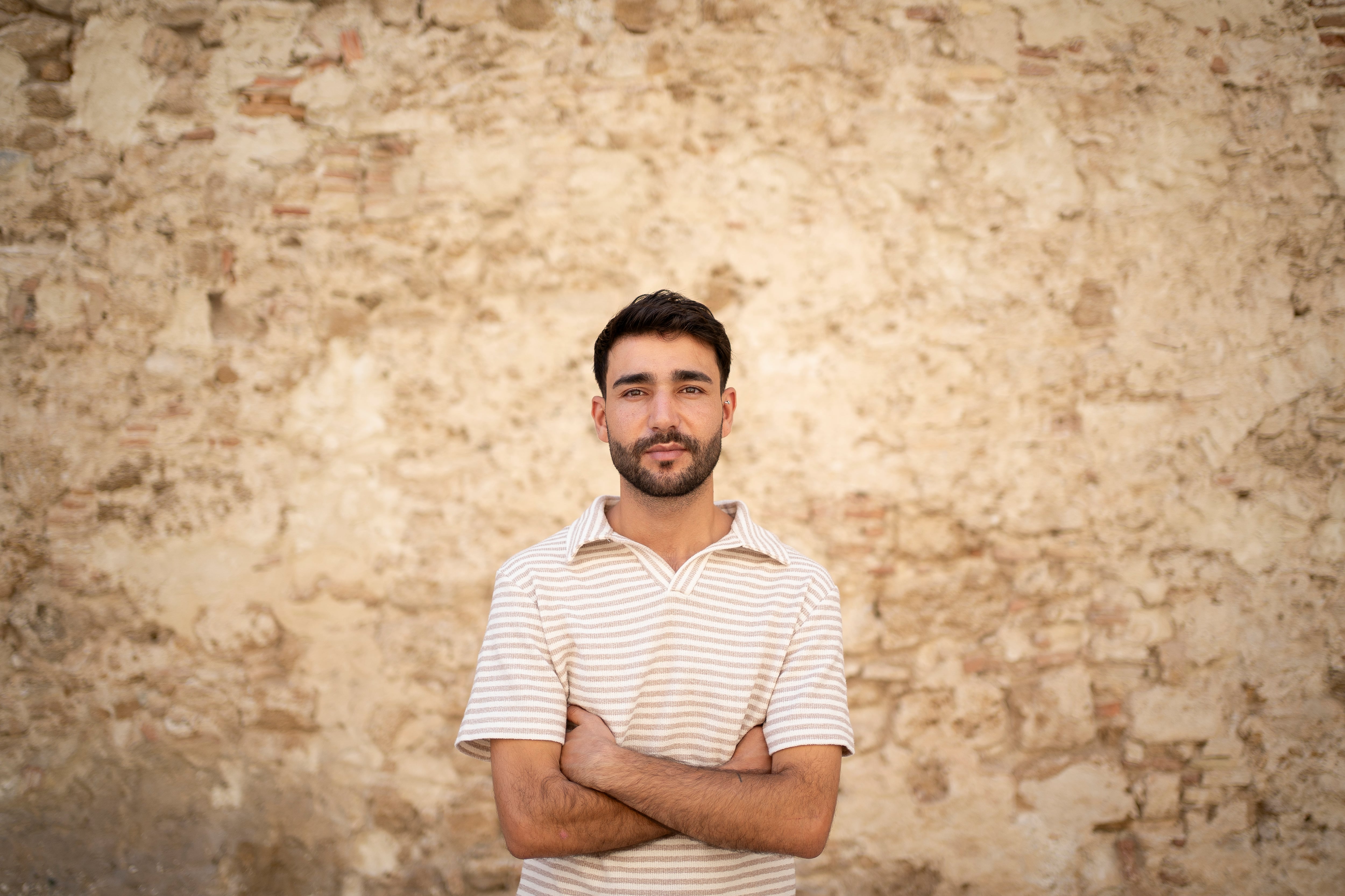 El trabajador social Mohamed El Harrak, portavoz de la asociación ExMenas, el jueves en Cádiz.