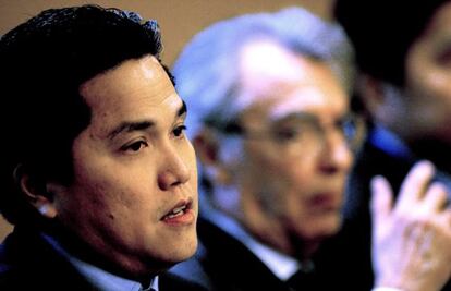 El magnate indonesio Erick Thohir, junto a Moratti. 