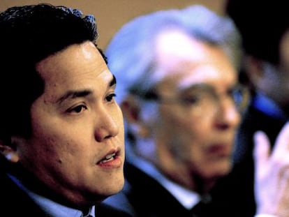 El magnate indonesio Erick Thohir, junto a Moratti. 