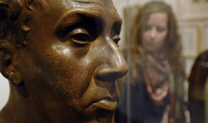 Busto del poeta Antonio Machado en el paraninfo de la Antigua Universidad de Baeza (Ja&eacute;n).