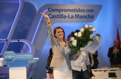 Cospedal, durante el congreso de su partido.