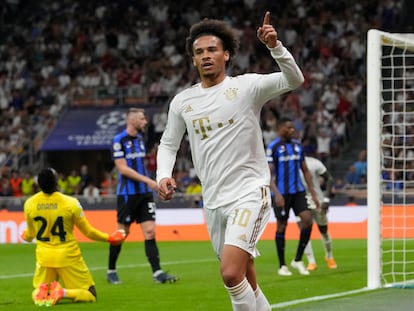 Leroy Sane celebra su gol ante el Inter en la primera jornada de la Champions.