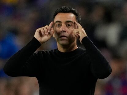 Xavi Hernández, durante el partido ante el Inter el pasado miércoles en el Camp Nou.