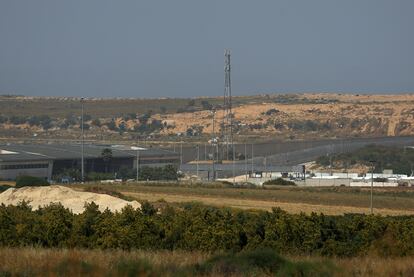 A general view of the Erez Crossing with the Gaza Strip in the background after the Israeli Cabinet approved its reopening. 