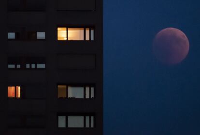 Eclipse en el cantón de Appenzell en Suiza.