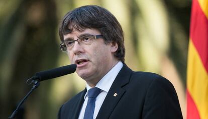 El presidente de la Generalitat, Carles Puigdemont, el pasado 15 de octubre