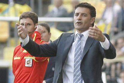 Míchel, el pasado domingo, ante el Villarreal.