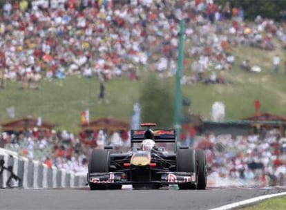 Alguersuari, durante la carrera de ayer.