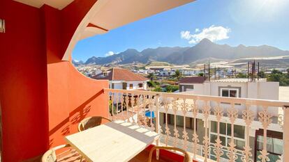 Vista desde una de las terrazas privadas del hotel La Aldea Suites, al oeste de Gran Canaria.