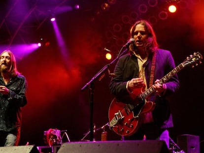 Chris Robinson, a la izquierda, y Rich Robinson en un concierto en 2006.