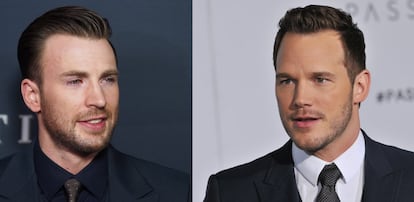 Dos actores de acción, que además comparten nombre: Chris Evans y, a la derecha, Chris Pratt.