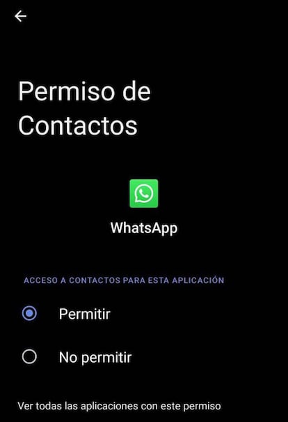 Permisos WhatsApp