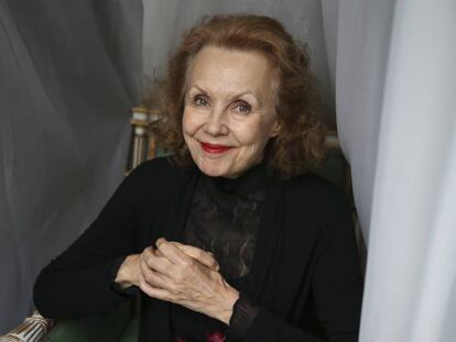 La compositora Kaija Saariaho, en el Teatro Real ayer.