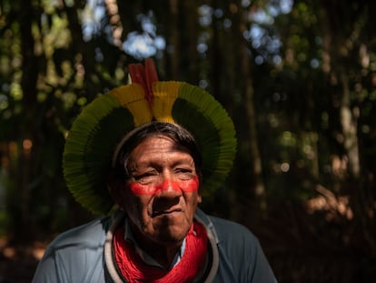 Un indígena en el Parque dos Igarapes, en Belén, Estado de Pará (Brasil).