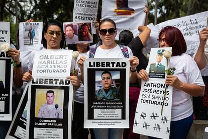 Protestas frente al Ministerio Público para exigir la liberación de presuntos presos políticos, en Caracas