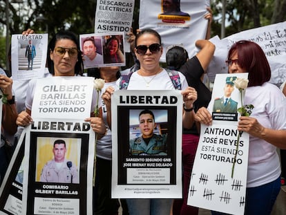 Protestas frente al Ministerio Público para exigir la liberación de presuntos presos políticos, en Caracas