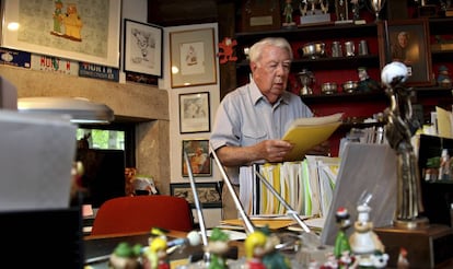 Mort Walker, en 2010 en su estudio de Stamford.