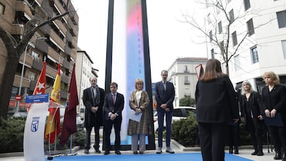 Inauguración del monumento a los caídos por la libertad de expresión en Madrid