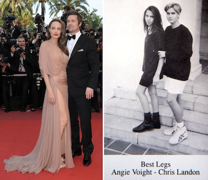 En 1989, uno de sus años en el instituto El Rodeo School in Beverly Hills, Angelina Jolie fue escogida como la estudiante con "mejores piernas"