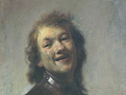 <i>El joven Rembrandt como Demócrito, el filósofo sonriente.</i>