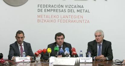 Cúpula directiva de la Federación Vizcaína de Empresas del Metal