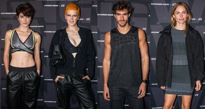 Bárbara Lennie, Bimba Bosé, Juan Betancourt y Veronica Blume, en la fiesta de anoche de H&M.