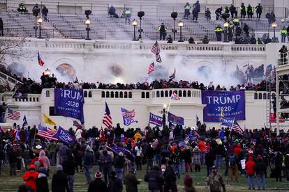 Rioters at the US Capitol on January 6, 2021, in Washington.