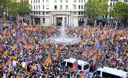 anifestaci&oacute; de l&#039;11 de setembre a Barcelona.