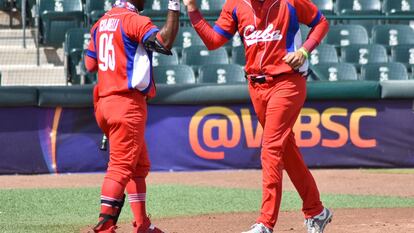 Equipe de beisebol de Cuba durante um jogo disputado em agosto em Ciudad Obregón, México.